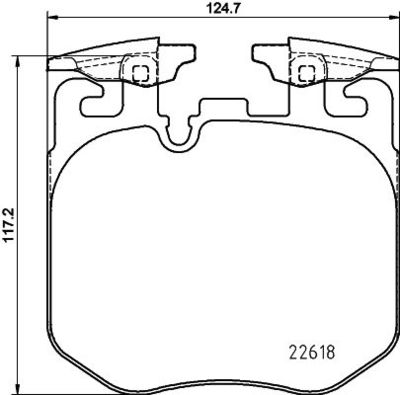 8DB355039461 HELLA Комплект тормозных колодок, дисковый тормоз