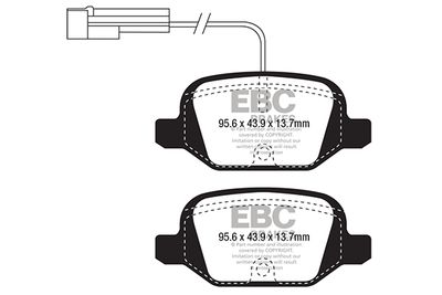 DP213382 EBC Brakes Комплект тормозных колодок, дисковый тормоз