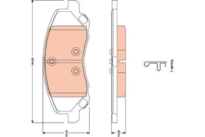 GDB4141 TRW Комплект тормозных колодок, дисковый тормоз