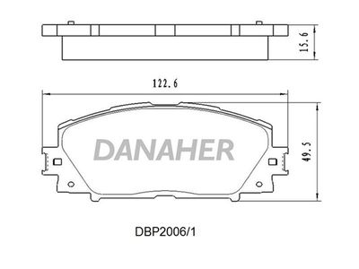 DBP20061 DANAHER Комплект тормозных колодок, дисковый тормоз