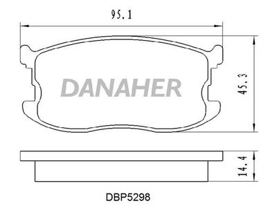 DBP5298 DANAHER Комплект тормозных колодок, дисковый тормоз