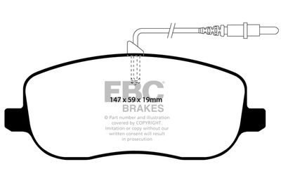 DP1466 EBC Brakes Комплект тормозных колодок, дисковый тормоз