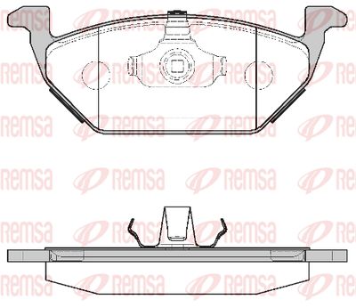 063300 REMSA Комплект тормозных колодок, дисковый тормоз