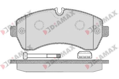 N09199K DIAMAX Комплект тормозных колодок, дисковый тормоз