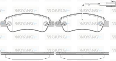 P1338302 WOKING Комплект тормозных колодок, дисковый тормоз