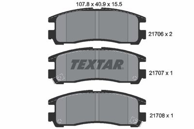 2170602 TEXTAR Комплект тормозных колодок, дисковый тормоз