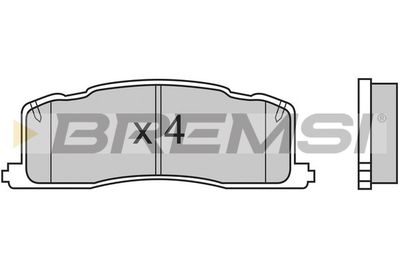 BP2538 BREMSI Комплект тормозных колодок, дисковый тормоз