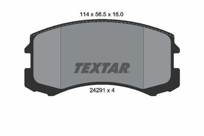 2429101 TEXTAR Комплект тормозных колодок, дисковый тормоз