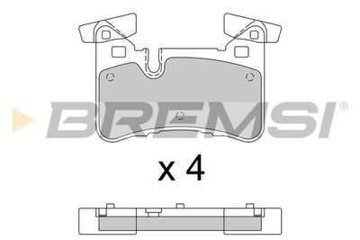 BP3773 BREMSI Комплект тормозных колодок, дисковый тормоз