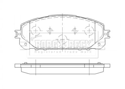 BBP2485 BORG & BECK Комплект тормозных колодок, дисковый тормоз