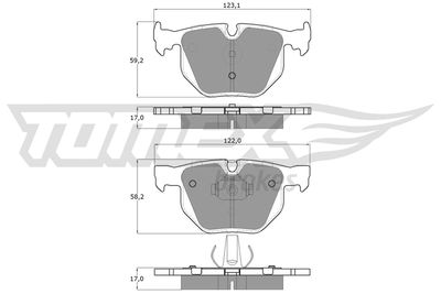 TX1326 TOMEX Brakes Комплект тормозных колодок, дисковый тормоз