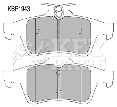 KBP1943 KEY PARTS Комплект тормозных колодок, дисковый тормоз