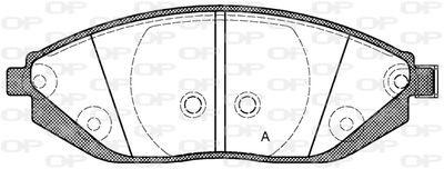 BPA147202 OPEN PARTS Комплект тормозных колодок, дисковый тормоз