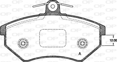 BPA013450 OPEN PARTS Комплект тормозных колодок, дисковый тормоз