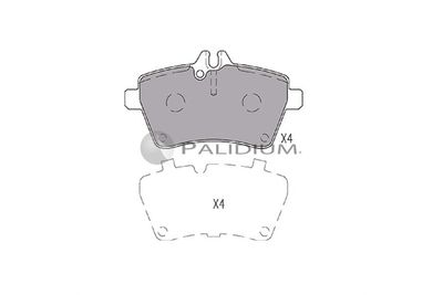P11226 ASHUKI by Palidium Комплект тормозных колодок, дисковый тормоз