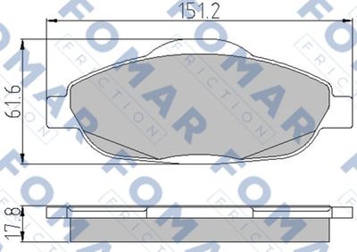 FO929581 FOMAR Friction Комплект тормозных колодок, дисковый тормоз