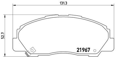 P16010 BREMBO Комплект тормозных колодок, дисковый тормоз