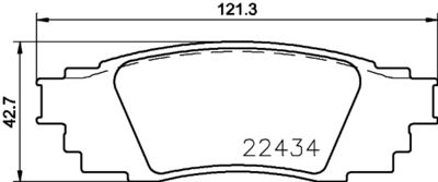 8DB355025121 HELLA Комплект тормозных колодок, дисковый тормоз