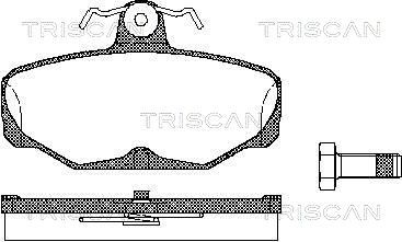 811016869 TRISCAN Комплект тормозных колодок, дисковый тормоз
