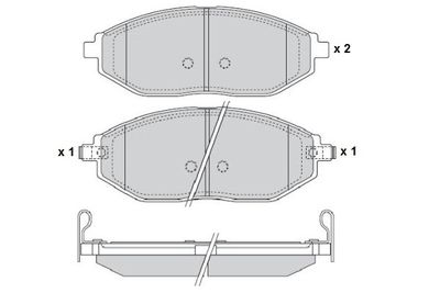 121514 E.T.F. Комплект тормозных колодок, дисковый тормоз