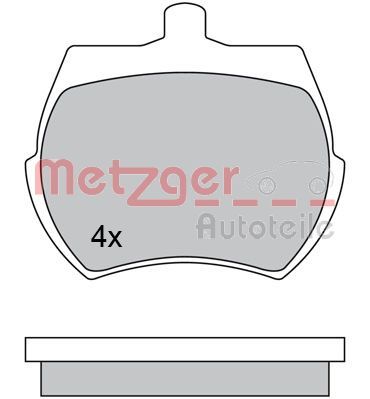 1170596 METZGER Комплект тормозных колодок, дисковый тормоз