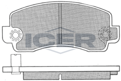 180196 ICER Комплект тормозных колодок, дисковый тормоз