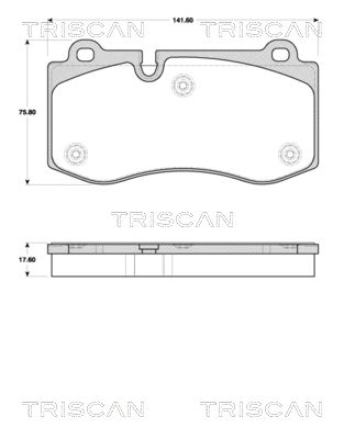 811023049 TRISCAN Комплект тормозных колодок, дисковый тормоз
