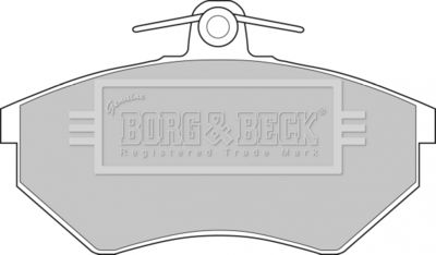 BBP1076 BORG & BECK Комплект тормозных колодок, дисковый тормоз