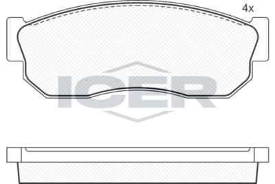 181252 ICER Комплект тормозных колодок, дисковый тормоз