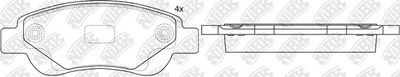 PN1841 NiBK Комплект тормозных колодок, дисковый тормоз