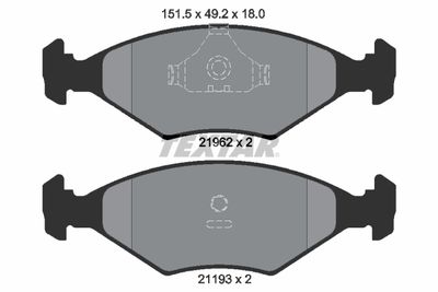 2196201 TEXTAR Комплект тормозных колодок, дисковый тормоз