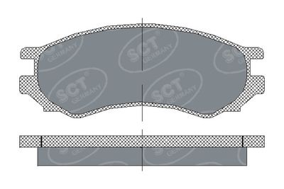 SP156PR SCT - MANNOL Комплект тормозных колодок, дисковый тормоз