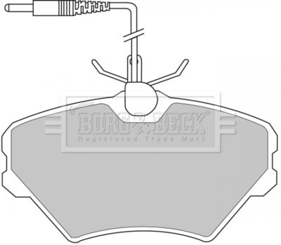 BBP1490 BORG & BECK Комплект тормозных колодок, дисковый тормоз