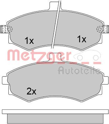 1170506 METZGER Комплект тормозных колодок, дисковый тормоз