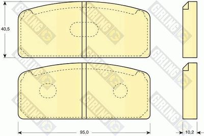 6101093 GIRLING Комплект тормозных колодок, дисковый тормоз