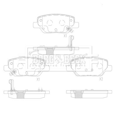 BBP2638 BORG & BECK Комплект тормозных колодок, дисковый тормоз