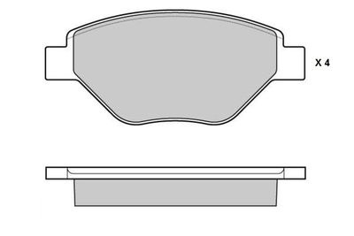 121113 E.T.F. Комплект тормозных колодок, дисковый тормоз