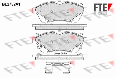 BL2782A1 FTE Комплект тормозных колодок, дисковый тормоз