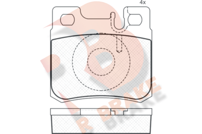 RB0978396 R BRAKE Комплект тормозных колодок, дисковый тормоз