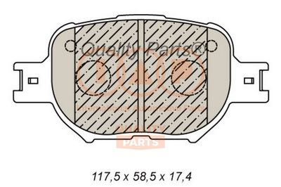 70417190P IAP QUALITY PARTS Комплект тормозных колодок, дисковый тормоз