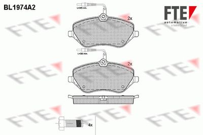 BL1974A2 FTE Комплект тормозных колодок, дисковый тормоз