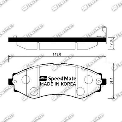 SMBPG010 SpeedMate Комплект тормозных колодок, дисковый тормоз