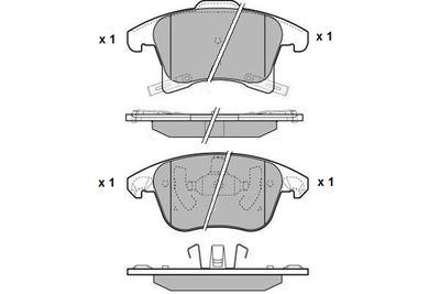 121606 E.T.F. Комплект тормозных колодок, дисковый тормоз