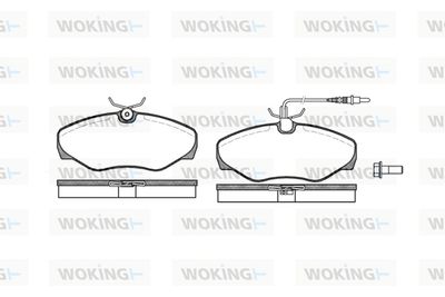 P934301 WOKING Комплект тормозных колодок, дисковый тормоз