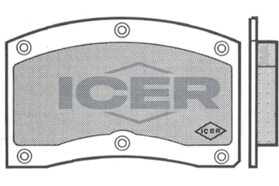 180082 ICER Комплект тормозных колодок, дисковый тормоз