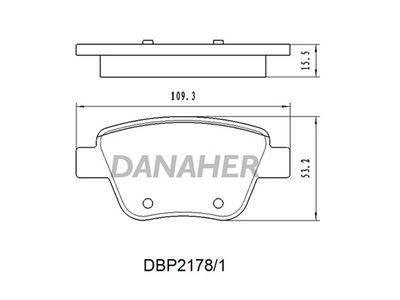 DBP21781 DANAHER Комплект тормозных колодок, дисковый тормоз