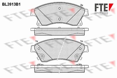 BL2613B1 FTE Комплект тормозных колодок, дисковый тормоз