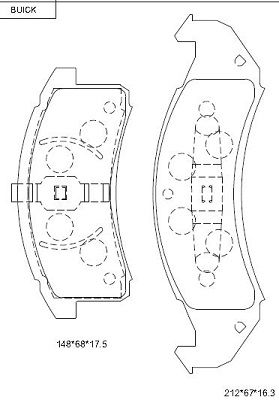 KD6609 ASIMCO Комплект тормозных колодок, дисковый тормоз