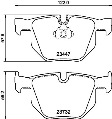 8DB355013941 HELLA PAGID Комплект тормозных колодок, дисковый тормоз