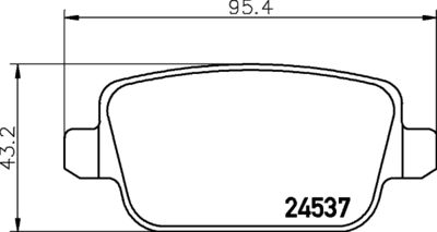 8DB355039701 HELLA PAGID Комплект тормозных колодок, дисковый тормоз